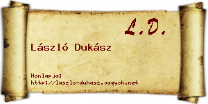 László Dukász névjegykártya
